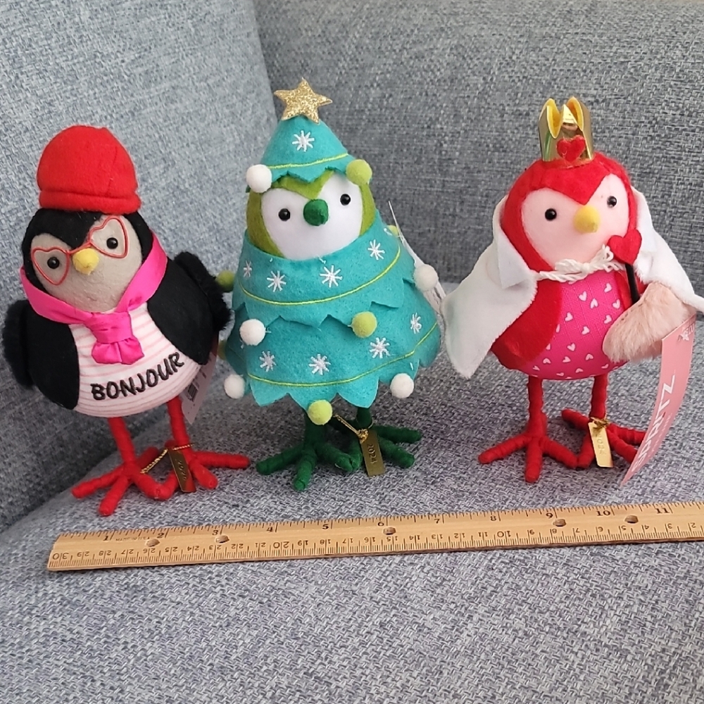 Target Featherly Friends - Set Of 3.  Festive Bird Plush Set 2024